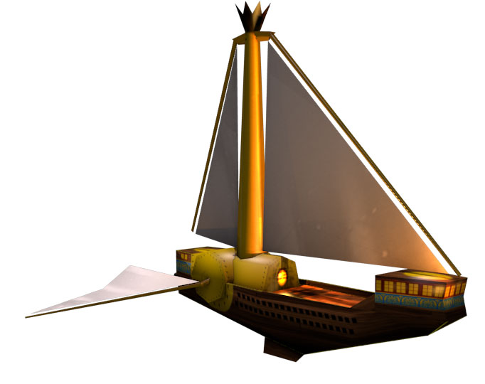 In-game model of a light steam sloop